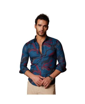 Мужская темно-синяя рубашка Impressia Regular от Campus Sutra