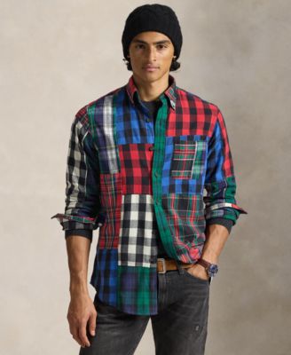 Мужская рубашка поло Polo Ralph Lauren на пуговицах