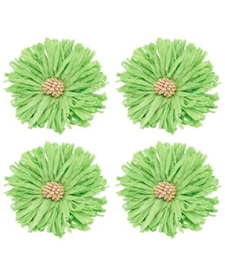 Очаровательное кольцо для салфеток Saro Lifestyle из рафии, набор из 4 штук