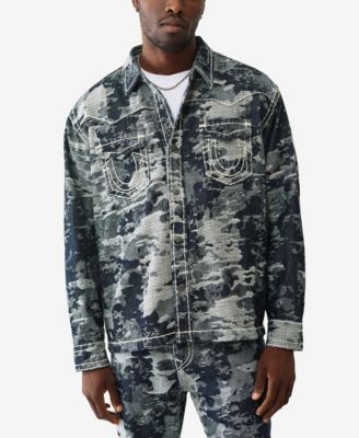 Мужская жаккардовая футболка в стиле Вестерн с длинными рукавами True Religion