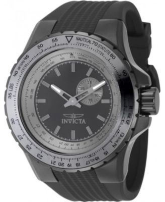 Мужские часы Invicta 49728 Aviator Quartz VD72 с черным циферблатом