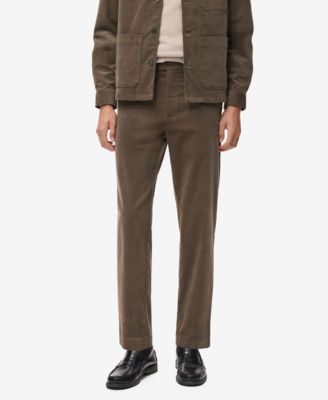 Мужские вельветовые хлопчатобумажные брюки Mango обычного покроя из хлопка