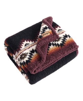 Шерстяной плед Wrangler с принтом 