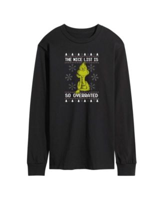 Мужская футболка с длинным рукавом AIRWAVES The Grinch Merry Grinchmas с графическим изображением Гринча