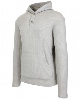 Мужская утепленная толстовка Henley из вафельной вязки Blue Ice обычного кроя от Henley