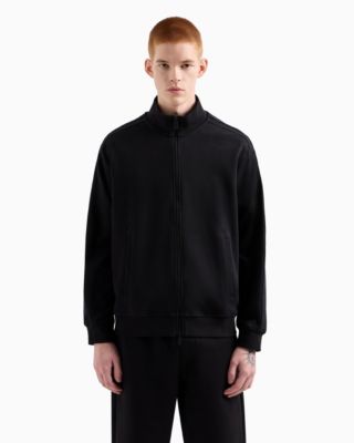 Мужская спортивная куртка A|X Armani Exchange обычного покроя с логотипом на ленте и полной молнией