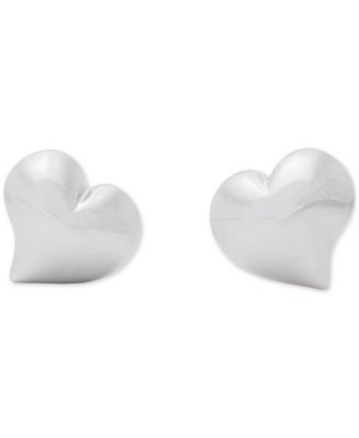 серьги-гвоздики kate spade new york Amour в виде золотого сердечка (также в серебристом цвете) серебро
