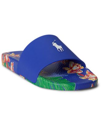 Мужские горки для бассейна Polo Ralph Lauren с открытым носком, синие