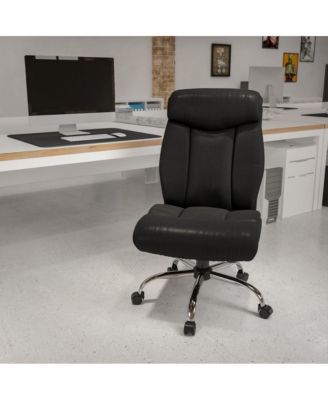 EMMA+OLIVER 400 фунтов Большое и высокое офисное кресло с высокой спинкой и полным подголовником, эргономичное с хромированным основанием