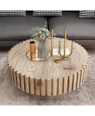Круглый журнальный столик Streamdale Furniture в современном минималистском стиле