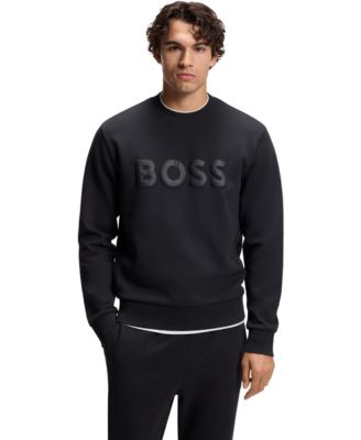Мужская толстовка из стрейч-хлопка в тон с логотипом BOSS by Hugo Boss