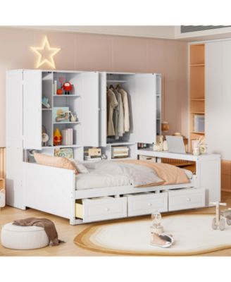 Кушетка Streamdale Furniture с выдвижными ящиками и встроенным шкафом