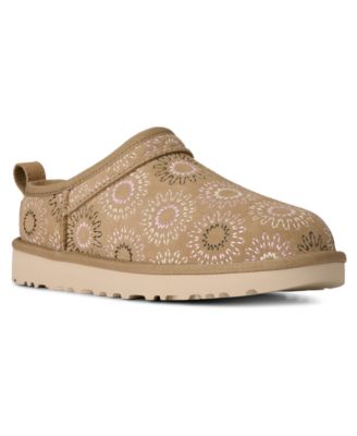 UGG® Женские классические шлепанцы-слипоны Micro Sun Stitch коричнево-бежевого цвета