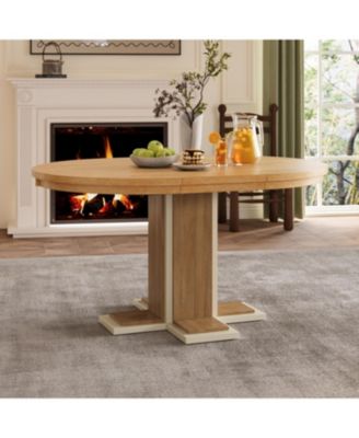 Раздвижной овальный обеденный стол Streamdale Furniture, массивный