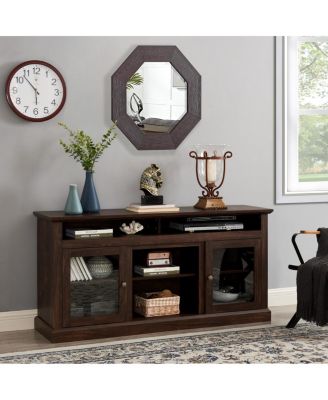 Современная подставка для телевизора в фермерском доме Streamdale Furniture, рассчитанная на 65 телевизоров, коричневая, 60 Вт