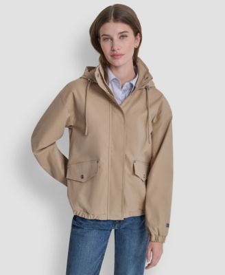 Дождевик-бомбер DKNY Petite коричнево-бежевый