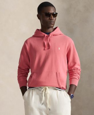 Мужская махровая толстовка Polo Ralph Lauren с длинным рукавом красного цвета