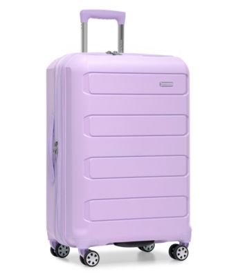 Чемодан-вертушка Traveler's Choice Pagosa в жесткую клетку среднего размера с возможностью расширения