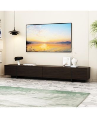 Homsee Подставка для телевизора с 4-мя откидными дверцами, Развлекательный центр, Медиа-консоль