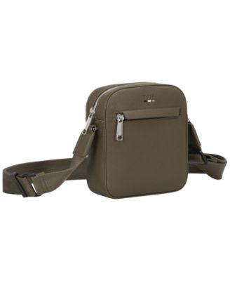 Мужская сумка Hugo Boss Ray North-South на молнии зеленого цвета