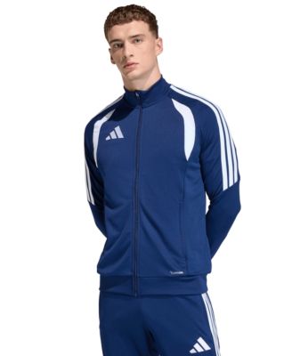 мужская тренировочная куртка adidas Tiro 26 League на молнии спереди синего цвета