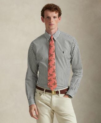 Мужская рубашка Polo Ralph Lauren классического покроя из сукна в полоску multi