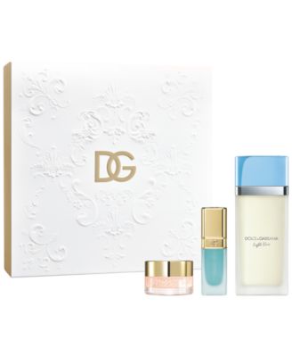Dolce&Gabbana, 3 шт. Подарочный набор туалетной воды и косметики для губ светло-голубого цвета, белый