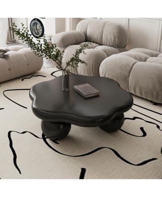 Журнальный столик Streamdale Furniture 35" В форме облака, Современный минималистичный журнальный столик в форме лепестка