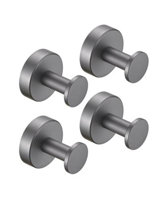 Настенный крючок для одежды RAINSKEN с круглым основанием, 4 штуки сверхпрочных крючков для полотенец из нержавеющей стали для прихожей, ванной комнаты и спальни