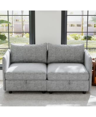 Streamdale Furniture Современный раскладной диван середины века с местом для хранения вещей