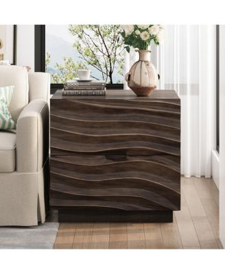 Тумбочка из массива дерева Streamdale Furniture с 2 выдвижными ящиками