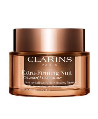 Ночной увлажняющий крем для сухой кожи многоразового использования Clarins, 1,7 унции, без цвета