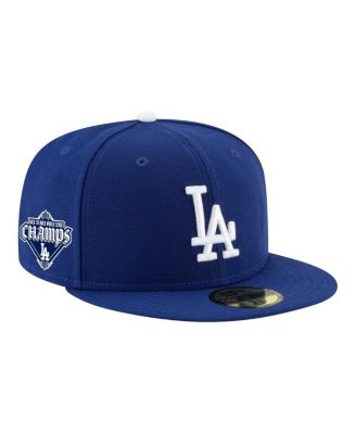 Мужская приталенная шляпа New Era Royal Los Angeles Dodgers с бриллиантовой нашивкой на боку 59-го размера, цвет синий.