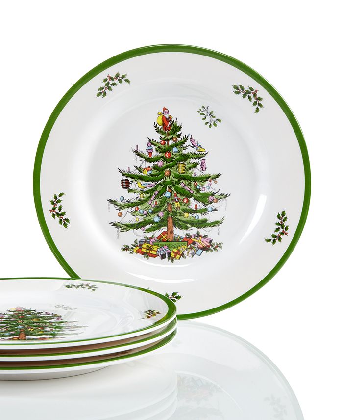Spode CLOSEOUT! Christmas Tree Melamine Salad Plate, Set of 4 & Reviews Fine China Macy's