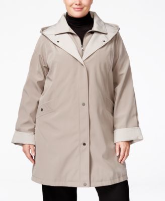 jones new york hooded raincoat