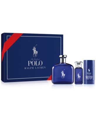 Ralph Lauren Men's 3-Pc. Polo Blue Gift 