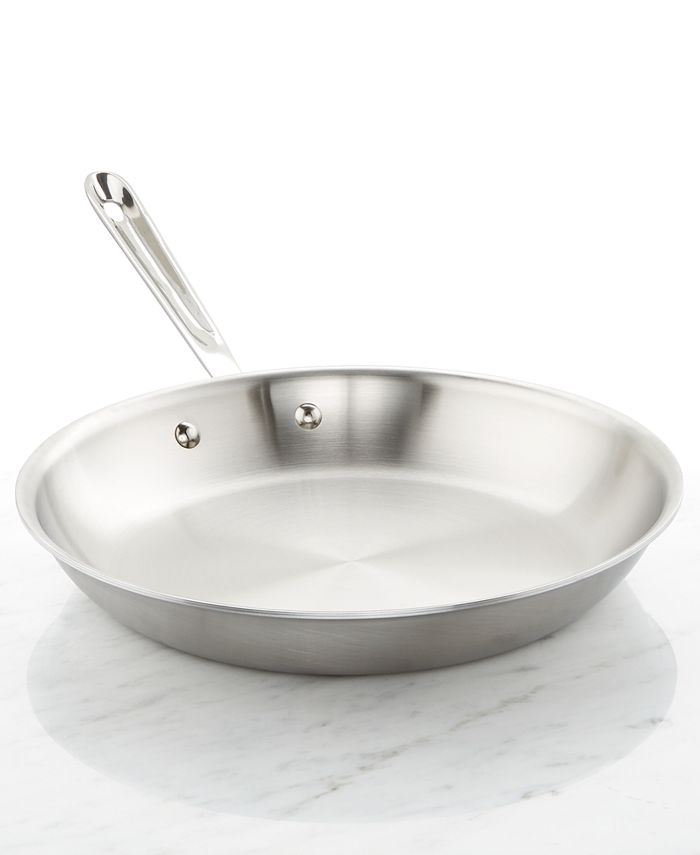AllClad D5 Brushed Stainless Steel 12" Fry Pan & Reviews Cookware