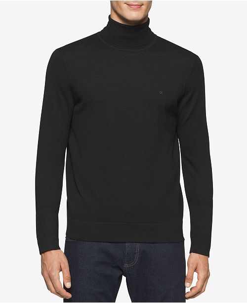 Calvin Klein Men S Merino Wool Turtleneck Reviews Sweaters Men Macy S