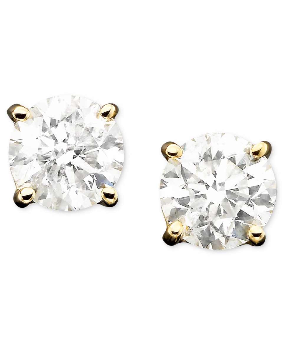 Diamond Earrings, 14k Gold Diamond Stud Earrings (1/3 ct. t.w