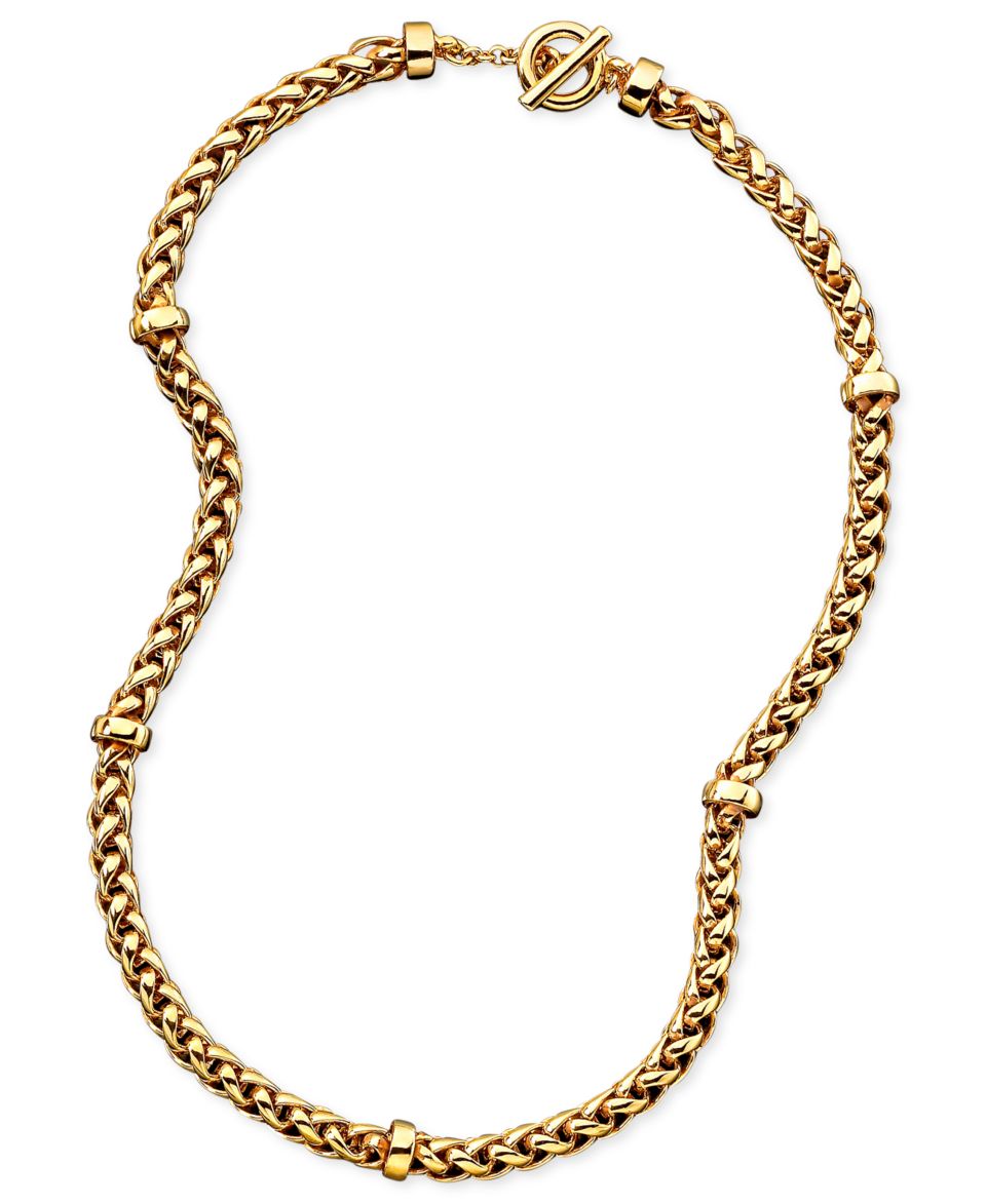 Lauren Ralph Lauren Necklace, Gold Tone Leaf  