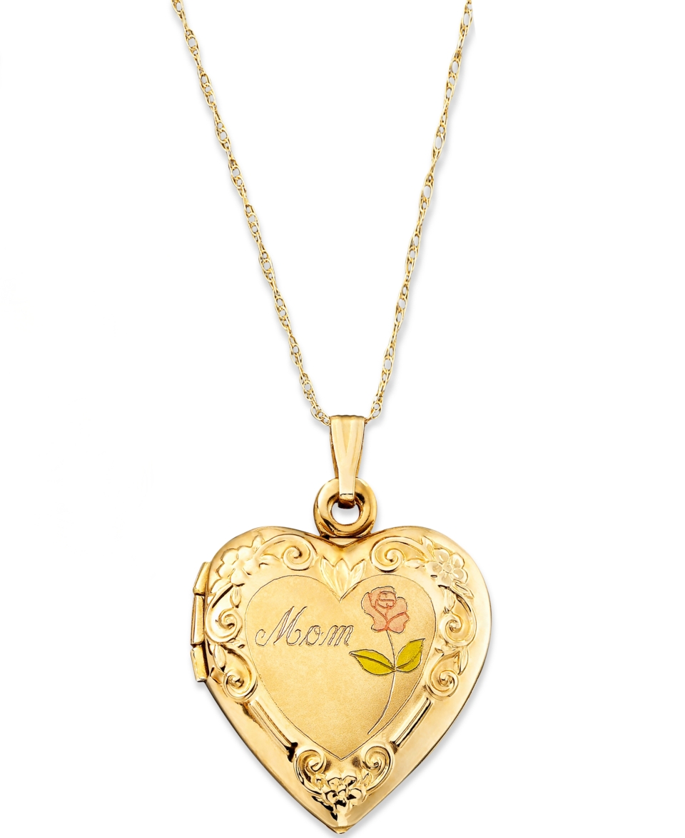 14k Gold Mom Locket   Necklaces   Jewelry & Watches