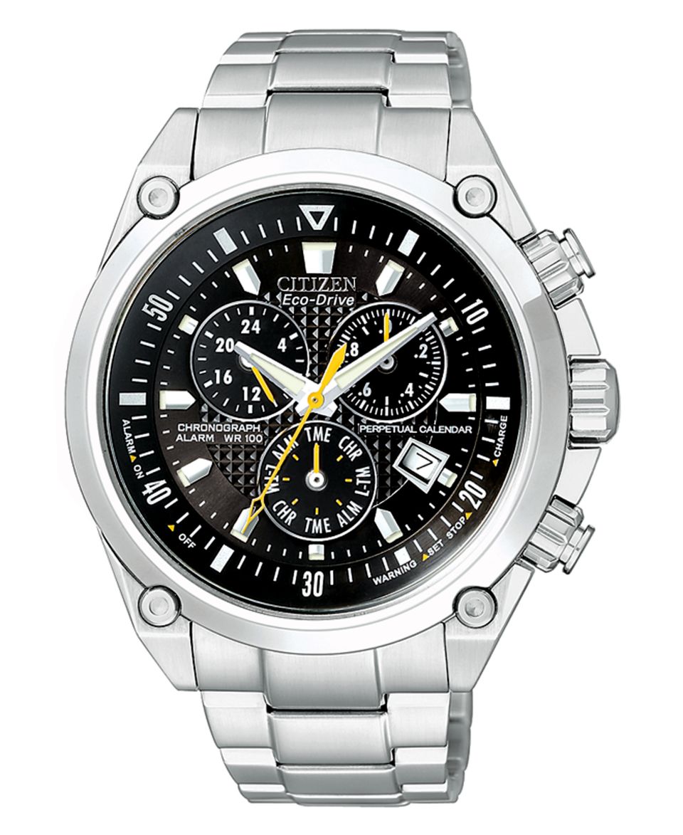 Citizen Watch, Mens Chronograph Eco Drive Stainless Steel Bracelet