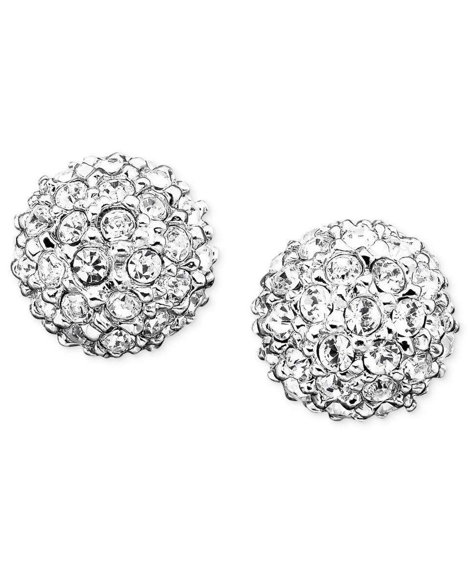 Eliot Danori Earrings, Rhodium Plated Pave Cubic Zirconia Open Teardrop Earrings (4 ct. t.w.)   Fashion Jewelry   Jewelry & Watches