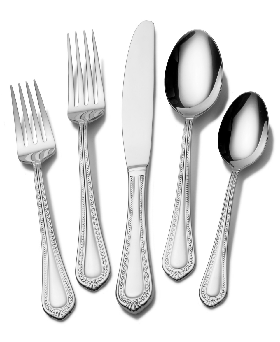 Mikasa Flatware 18/10, Regent Bead 65 Piece Set   Flatware