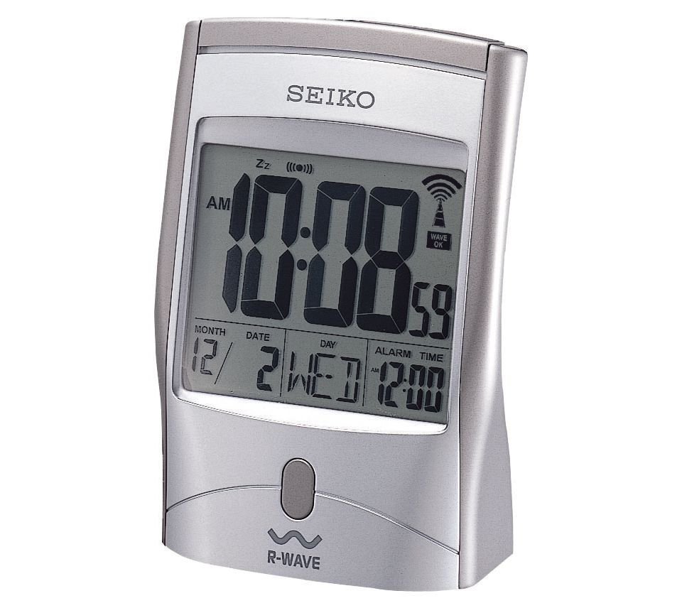 Seiko Clock, Black Digital Travel Alarm