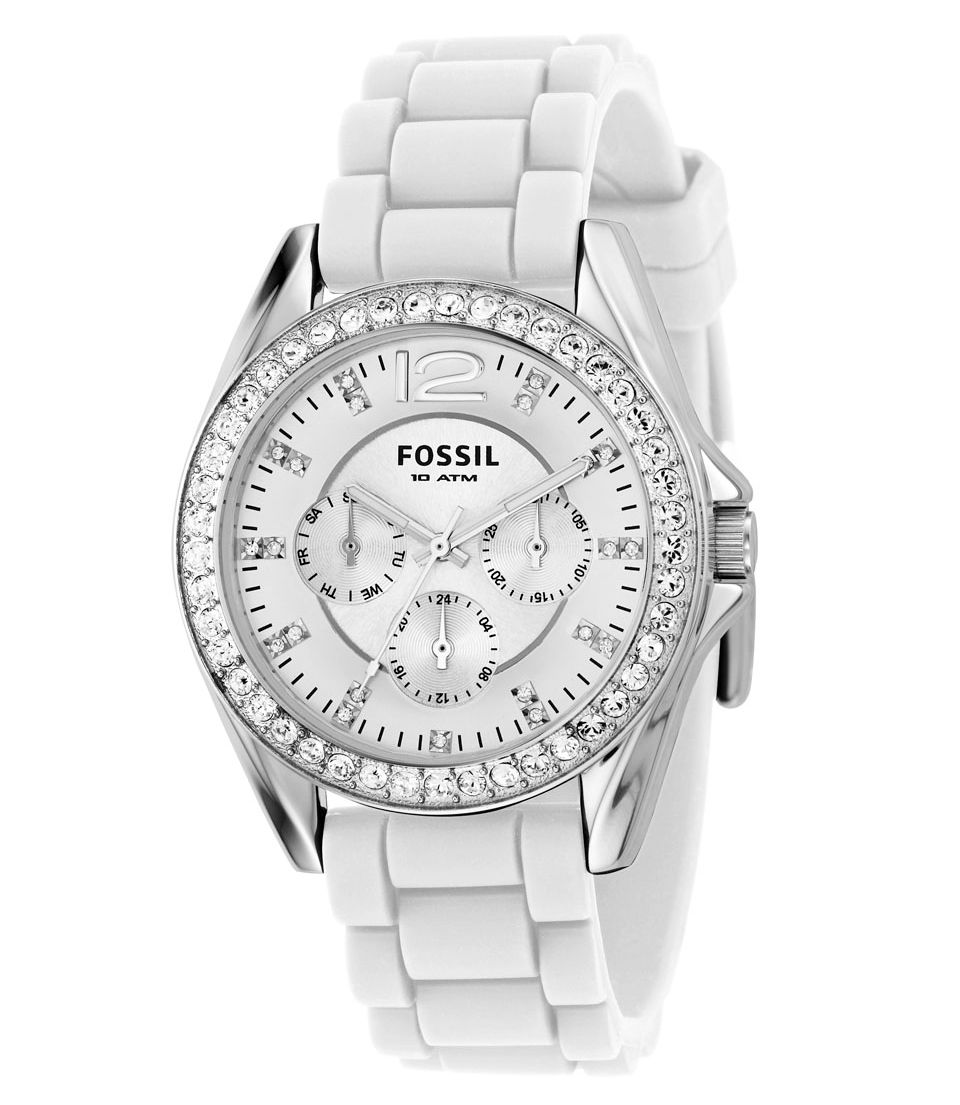 Fossil Womens White Silicone Strap Watch Watch   Watches   Jewelry & Watches