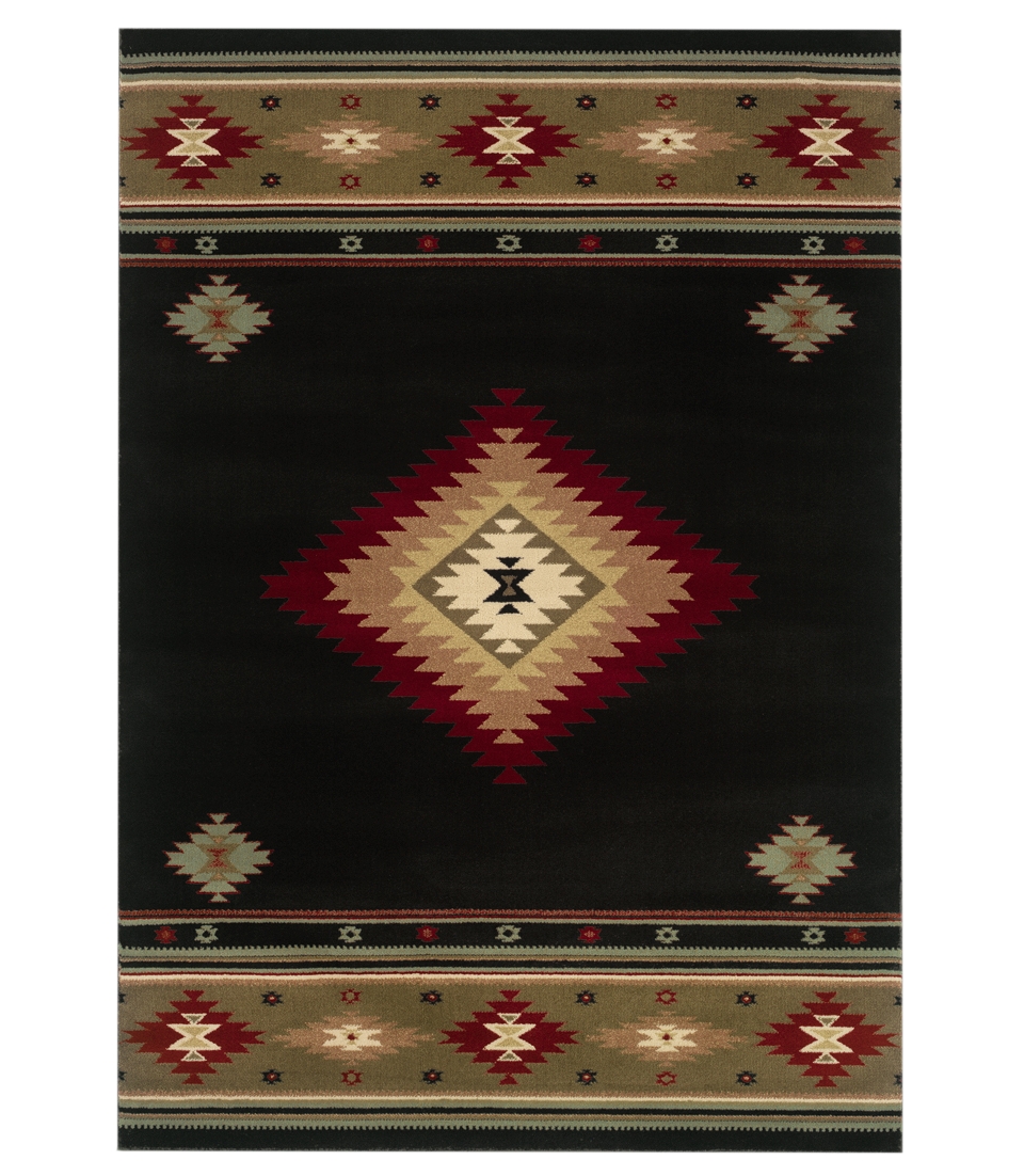 Sphinx Area Rug, St. Lawrence 087G Black/Tan 10 x 13   Rugs