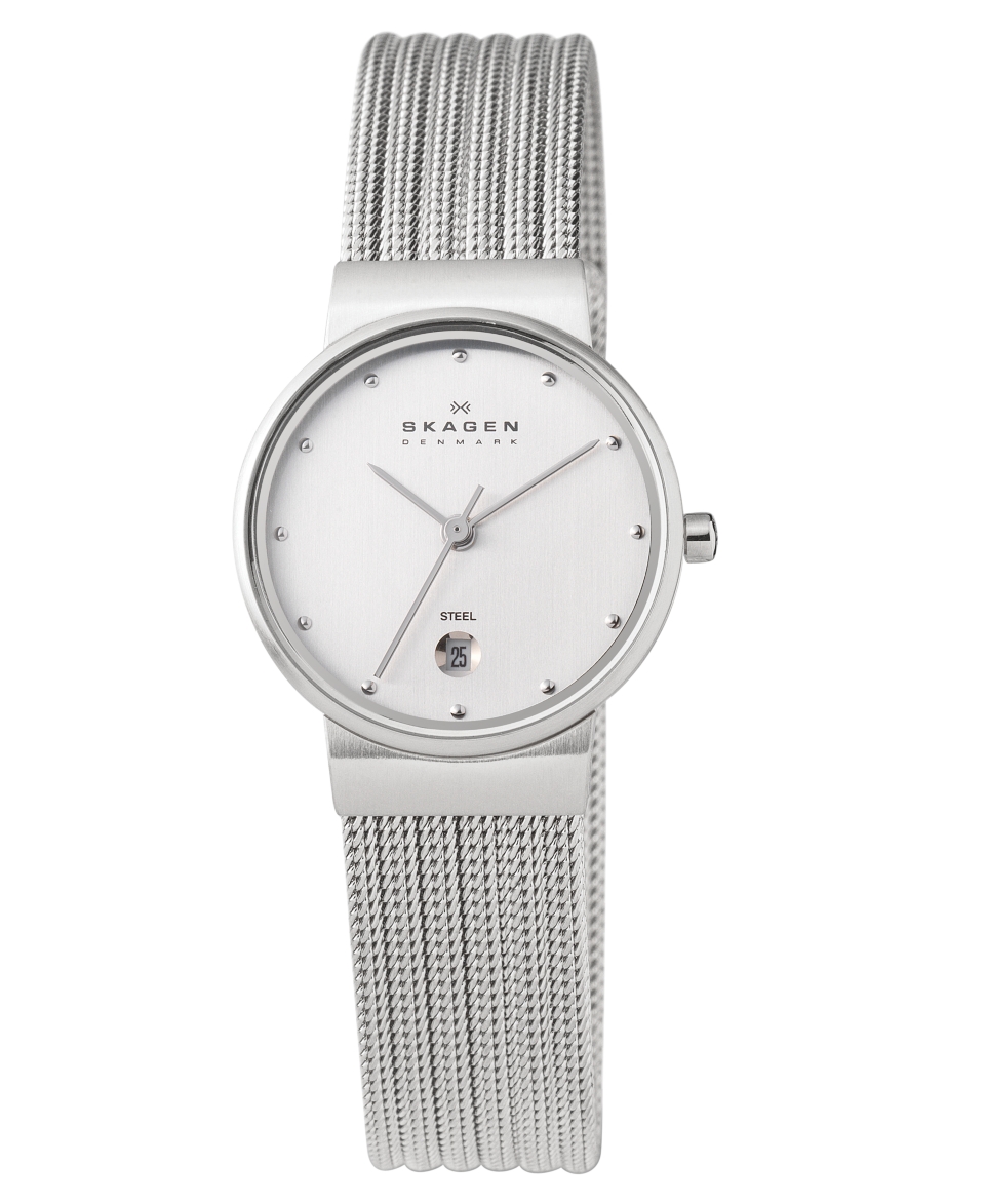 Skagen Denmark Watch, Womens Stainless Steel Mesh Bracelet 355SSS1