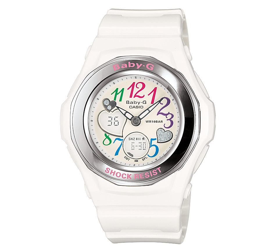 Baby G Watch, Womens White Resin Strap BGA101 7B   Baby G Watches 