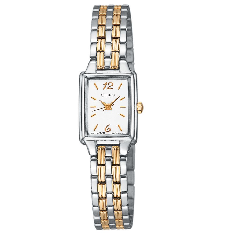 Seiko Watch, Womens Solar Two Tone Stainless Steel Bracelet 18mm